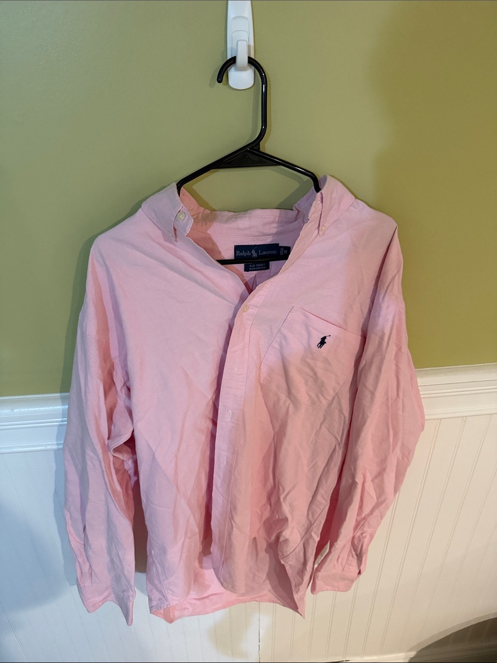 Men's Size M Ralph Lauren Pink Oxford Button-Down Shirt
